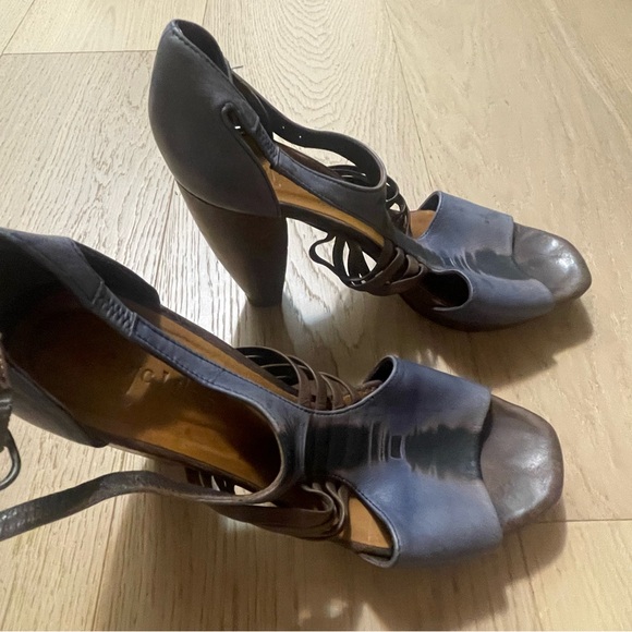 Colico blue and brown dip dye heels - Picture 3 of 6